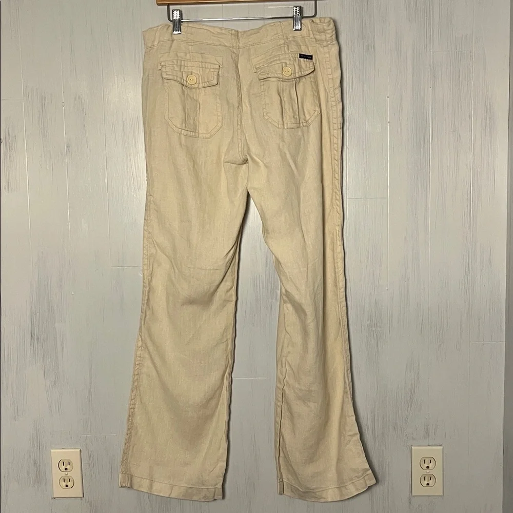 Sanctuary Tan Linen‎ Tie Waist Pants Size 31